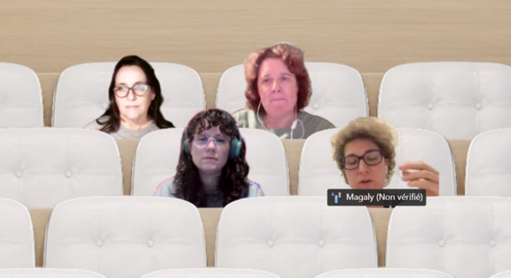 Participants in a virtual conference room